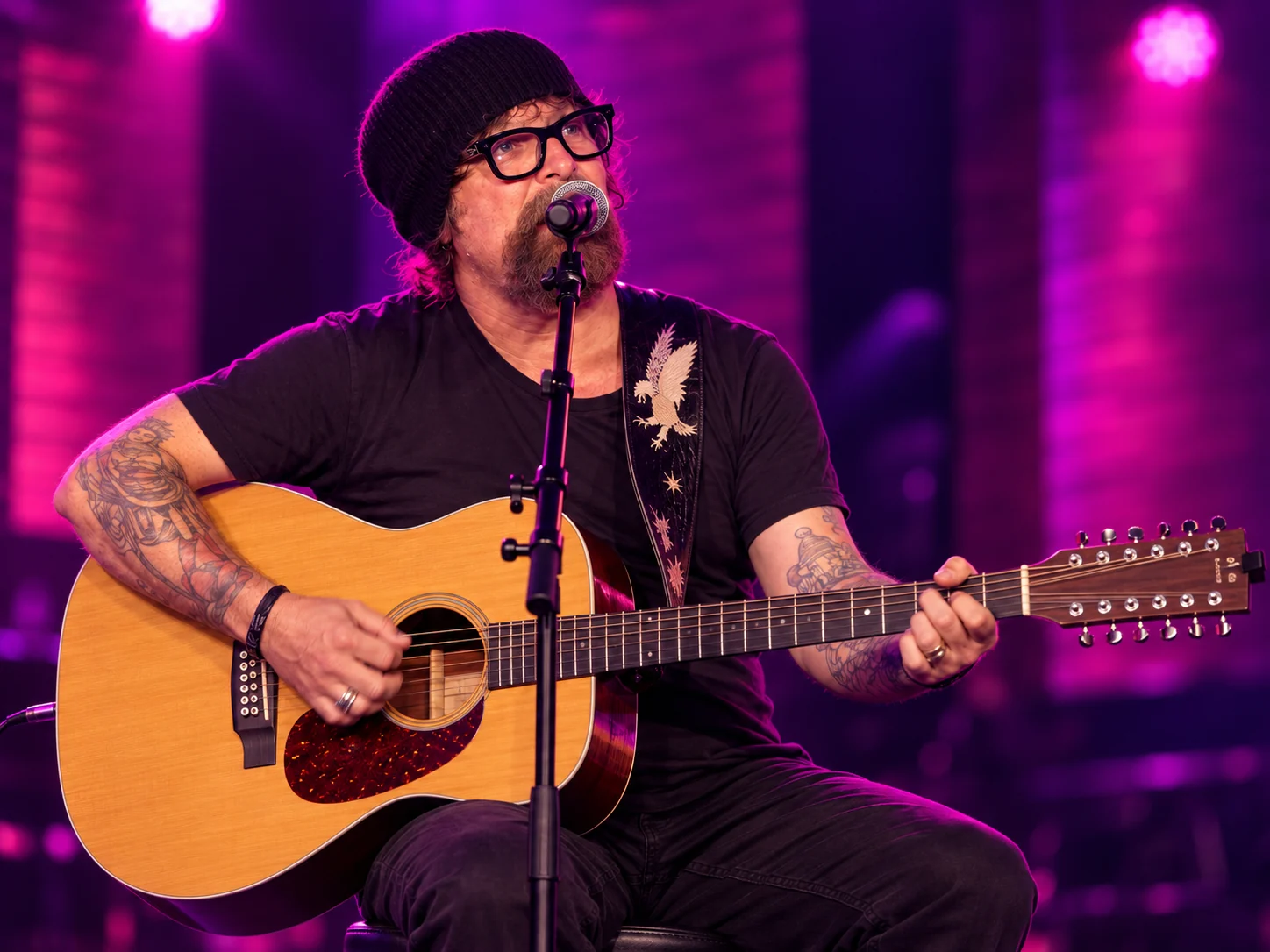 Chris Amodeo performing at Campus JAX — editorial illustration